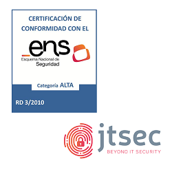 jtsec obtiene la certificación ENS Alta.